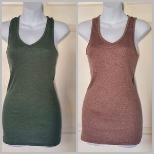 Pullover Sleeveless Tank Top Y2K Fitted Preppy Longline Scoop Neck Shimmery